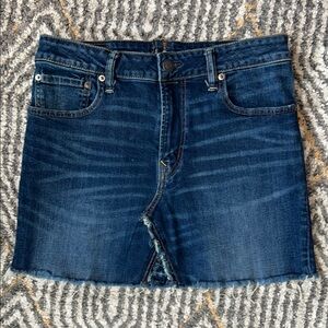 American Eagle Slim Straight Sz 8 Dark Blue Denim Skirt